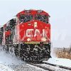 Snow Train Engines Paint By Numbers
