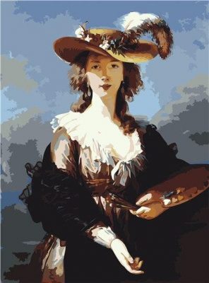 Self portrait in a Straw Hat By Élisabeth Vigée Le Brun People Paint By Numbers