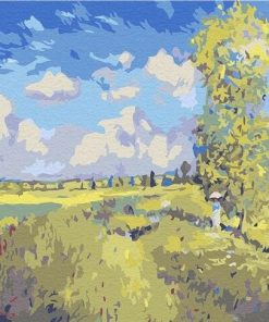 Summer Poppy Fields Claude Monet Landscape Paint By Numbers