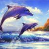 Dolphin With Sea Waves Animals Paint By Numbers