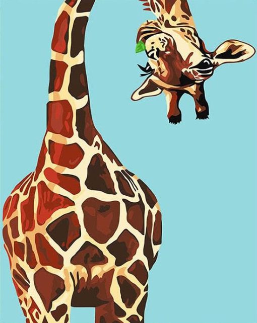 Funny Giraffe paint by numbers