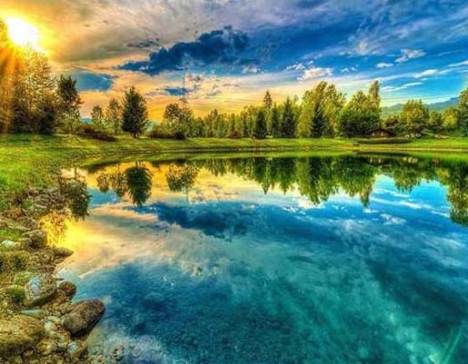 Heaven Lake Landscape Paint By Numbers