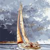 Watercolor Boats Seascape Paint By Numbers
