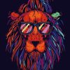 Lion Hipster paint by numbers