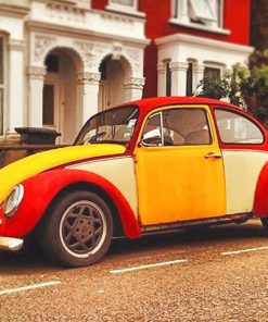 Colorful VW Beetle Paint By Numbers