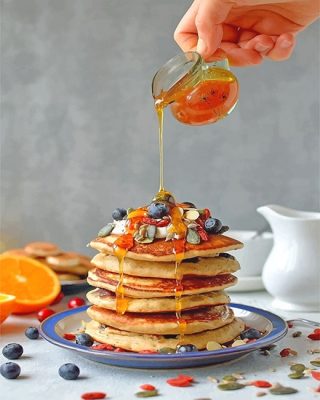 Pancake With Honey Paint By Numbers