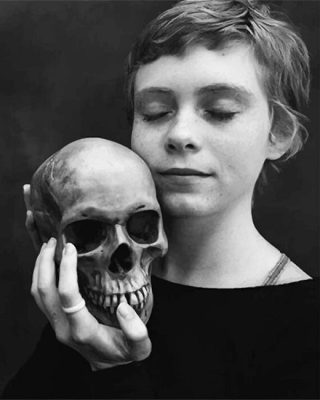 Girl With Skull Paint By Numbers