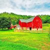 Green Barn Paint By Numbers