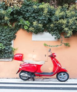 Red Scooter Paint By Numbers