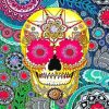 Abstract Colorful Skull Paint By Numbers