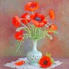 Aesthetic Classy Vase With Orange Flowers Paint By Numbers