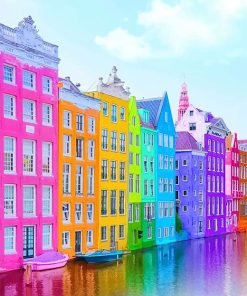 Aesthetic Colorful Buildings Paint By Numbers