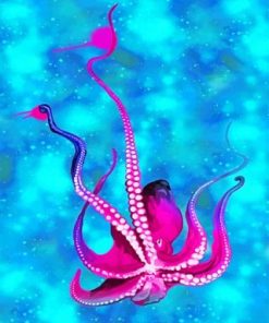 Aesthetic Pink Octopus Paint By Numbers