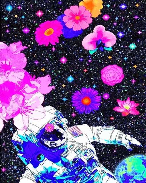 Aesthetic Space Man Paint By Numbers