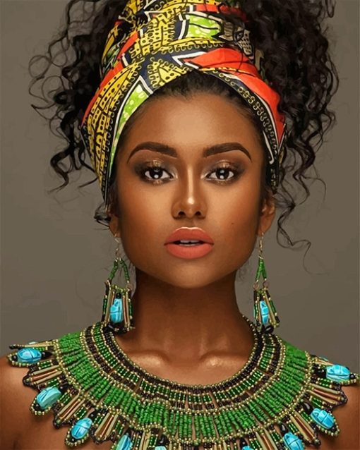 African Beautiful Woman Paint By Numbers