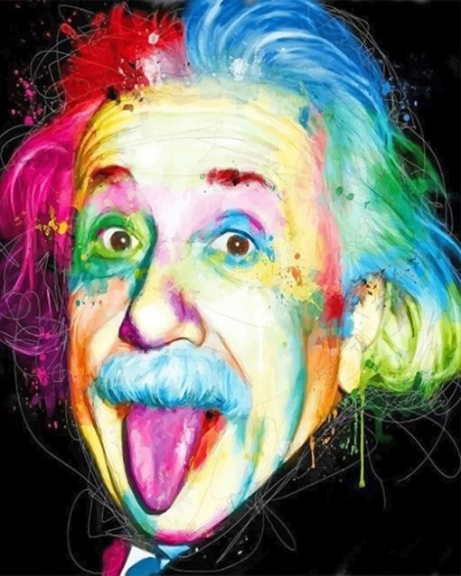 Albert Einstein Rainbow Paint By Numbers