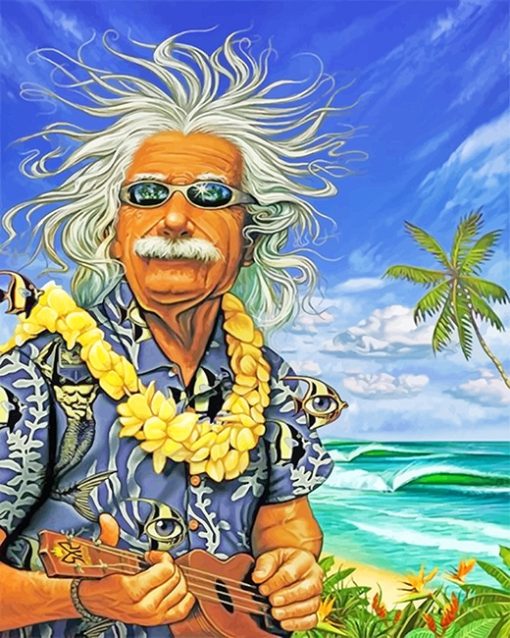 Albert Einstein In Hawaii Paint By Numbers