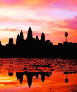 Angkor Wat Sunset Paint By Numbers