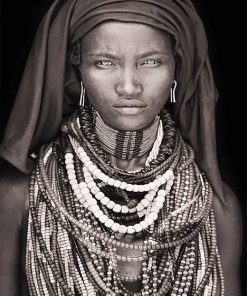 Black And White African Woman Paint By Numbers