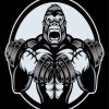 Black And White Strong Gorilla Paint By Numbers