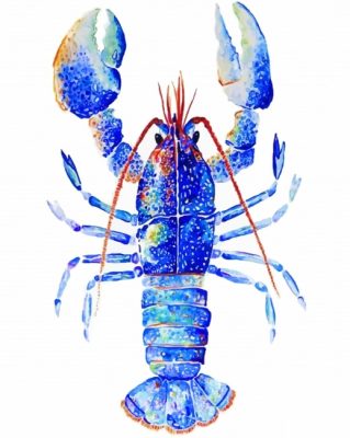 Blue Lobster Art Paint By Numbers