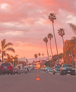 California Los Angeles Street Sunset Paint By Numbers