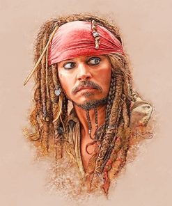 Captain Jack Sparrow Art Paint By Numbers