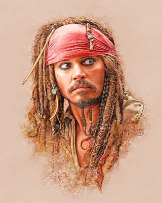 Captain Jack Sparrow Art Paint By Numbers