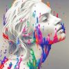 Color Splash White Woman Paint By Numbers