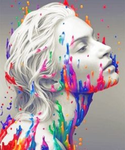 Color Splash White Woman Paint By Numbers