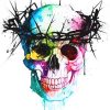 Colorful Skull With Crown Paint By Numbers