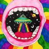 Colorful Trippy Alien Paint By Numbers