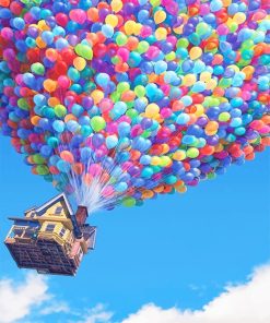 Colorful Balloon House Paint By Numbers