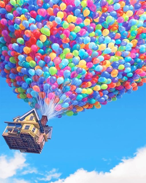 Colorful Balloon House Paint By Numbers