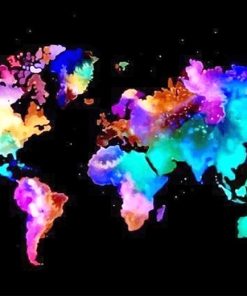 Colorful World Map Paint By Numbers