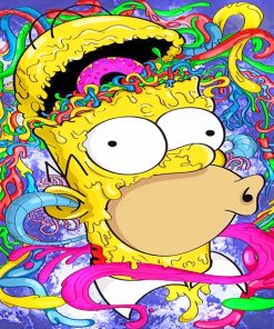 Crazy Homer Simpson Paint By Numbers