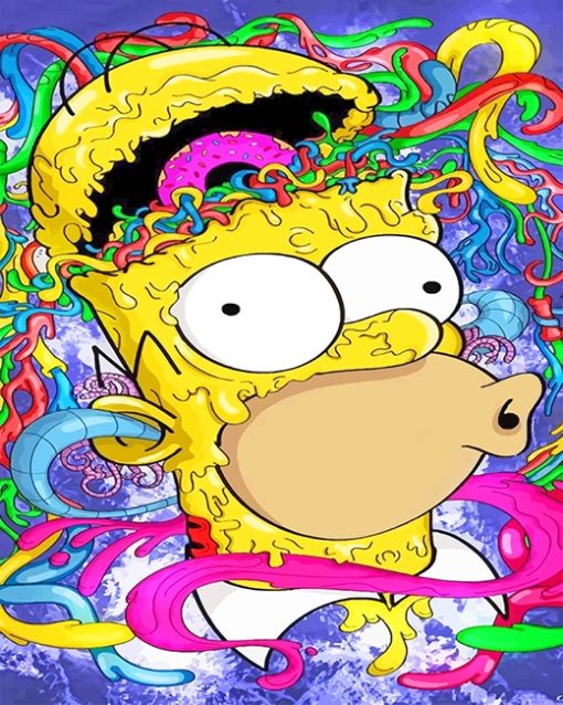 Crazy Homer Simpson Paint By Numbers