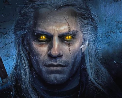 Geralt The Witcher Henry Cavill Paint By Numbers