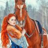 Girl With Horse Art Paint By Numbers