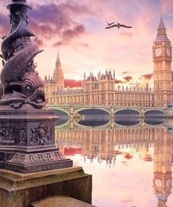 London House Of Parliament Art Paint By Numbers