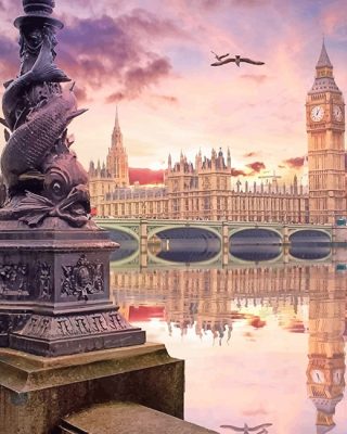 London House Of Parliament Art Paint By Numbers