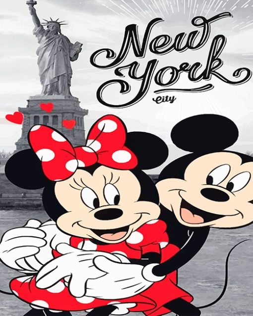 Mickey Mouse And Minnie New York Paint By Numbers