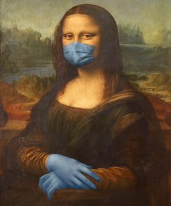 Mona Liza Wearing Mask Paint By Numbers