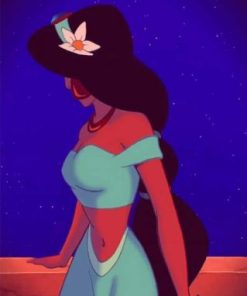 Princess Jasmine Aesthetic Cartoon Paint By Numbers