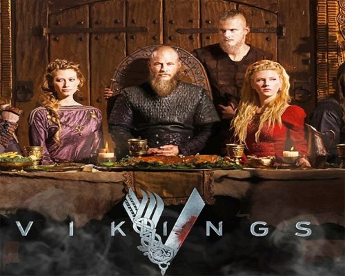 Ragnar And Lagertha Vikings Poster Paint By Numbers