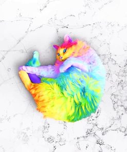 Rainbow Cat Art Paint By Numbers