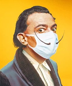 Salvador Dali Wearing Mask Paint By Numbers