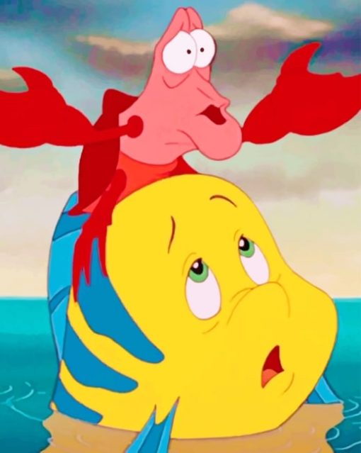 Sebastian And Flounder Paint By Numbers