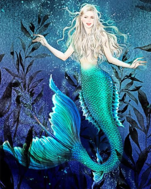 Stunning Mermaid Smiling Paint By Numbers