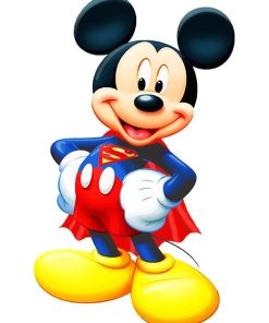 Superman Mickey Mouse Paint By Numbers